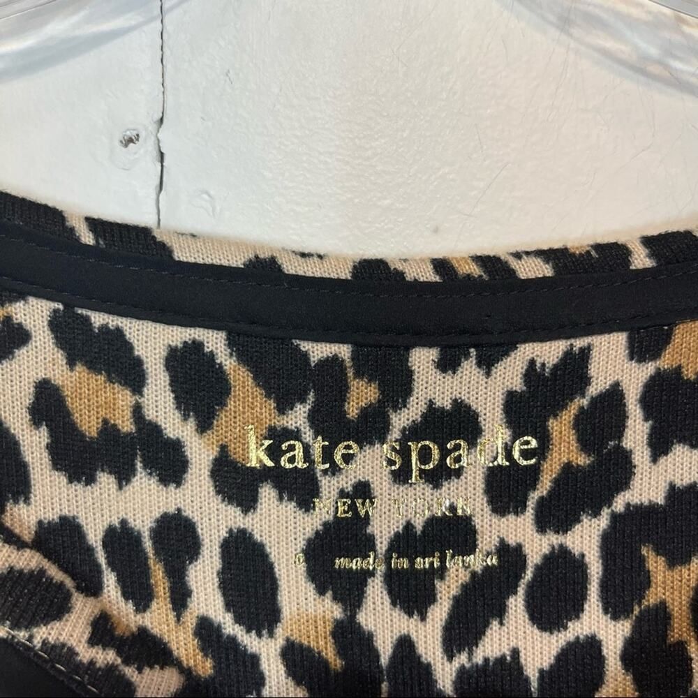 Kate Spade Leopard Animal Printed Long Sleeve Shirt Size Woman's Small - Picture 5 of 7